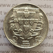 MOEDA 2$50 ESCUDOS (DOIS ESCUDOS E CINQUENTA CENTAVOS) PRATA 1940 (BC+ / MBC-) -  REPÚBLICA PORTUGUESA