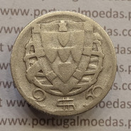 MOEDA 2$50 ESCUDOS (DOIS ESCUDOS E CINQUENTA CENTAVOS) PRATA 1940 (BC-) -  REPÚBLICA PORTUGUESA