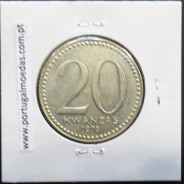 MOEDA DE 20 KWANZAS CUPRO-NÍQUEL 1978 REPÚBLICA POPULAR DE ANGOLA - KRAUSE WORLD COINS ANGOLA KM87