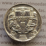 MOEDA 2$50 ESCUDOS (DOIS ESCUDOS E CINQUENTA CENTAVOS) PRATA 1942 (MBC) -  REPÚBLICA PORTUGUESA