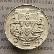 MOEDA 2$50 ESCUDOS (DOIS ESCUDOS E CINQUENTA CENTAVOS) PRATA 1943 (BELA) -  REPÚBLICA PORTUGUESA