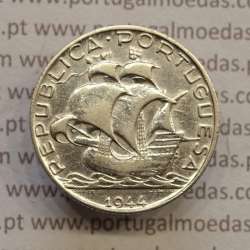 MOEDA 2$50 ESCUDOS (DOIS ESCUDOS E CINQUENTA CENTAVOS) PRATA 1944 (BC+) -  REPÚBLICA PORTUGUESA