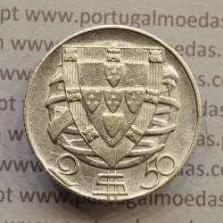 MOEDA 2$50 ESCUDOS (DOIS ESCUDOS E CINQUENTA CENTAVOS) PRATA 1944 (BC+) -  REPÚBLICA PORTUGUESA
