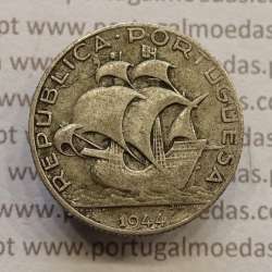 MOEDA 2$50 ESCUDOS (DOIS ESCUDOS E CINQUENTA CENTAVOS) PRATA 1944 (BC) - REPÚBLICA PORTUGUESA MOEDA 2$50 ESCUDOS (DOIS ESCUDOS E CINQUENTA CENTAVOS) PRATA 1944 (BC) - REPÚBLICA PORTUGUESA
