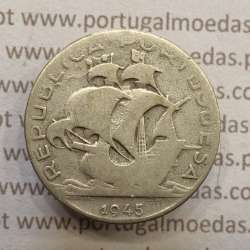 MOEDA 2$50 ESCUDOS (DOIS ESCUDOS E CINQUENTA CENTAVOS) PRATA 1945 (BC) -  REPÚBLICA PORTUGUESA MOEDA 2$50 ESCUDOS (DOIS ESCUDOS E CINQUENTA CENTAVOS) PRATA 1945 (BC) -  REPÚBLICA PORTUGUESA