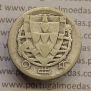 MOEDA 2$50 ESCUDOS (DOIS ESCUDOS E CINQUENTA CENTAVOS) PRATA 1945 (BC) -  REPÚBLICA PORTUGUESA