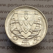 MOEDA 2$50 ESCUDOS (DOIS ESCUDOS E CINQUENTA CENTAVOS) PRATA 1946 (BELA) -  REPÚBLICA PORTUGUESA