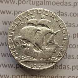 MOEDA 2$50 ESCUDOS (DOIS ESCUDOS E CINQUENTA CENTAVOS) PRATA 1947 (BC) -  REPÚBLICA PORTUGUESA MOEDA 2$50 ESCUDOS (DOIS ESCUDOS E CINQUENTA CENTAVOS) PRATA 1947 (BC) -  REPÚBLICA PORTUGUESA