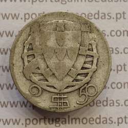 MOEDA 2$50 ESCUDOS (DOIS ESCUDOS E CINQUENTA CENTAVOS) PRATA 1947 (BC- / REG) - REPÚBLICA PORTUGUESA MOEDA 2$50 ESCUDOS (DOIS ESCUDOS E CINQUENTA CENTAVOS) PRATA 1947 (BC- / REG) - REPÚBLICA PORTUGUESA