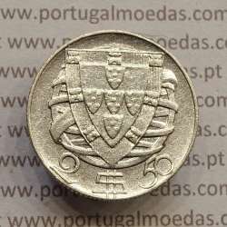 MOEDA 2$50 ESCUDOS (DOIS ESCUDOS E CINQUENTA CENTAVOS) PRATA 1948 (MBC) -  REPÚBLICA PORTUGUESA