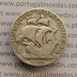MOEDA 2$50 ESCUDOS (DOIS ESCUDOS E CINQUENTA CENTAVOS) PRATA 1948 (BC) -  REPÚBLICA PORTUGUESA