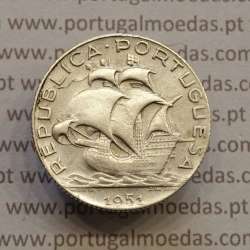 MOEDA 2$50 ESCUDOS (DOIS ESCUDOS E CINQUENTA CENTAVOS) PRATA 1951 (BC+) -  REPÚBLICA PORTUGUESA