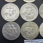 COLEÇÃO COMPLETA DE MOEDAS 2$50 (DOIS ESCUDOS E CINQUENTA CENTAVOS) PRATA 1932 A 1951 -  LOTE DE 12 MOEDAS