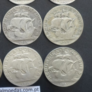 COLEÇÃO COMPLETA DE MOEDAS 2$50 (DOIS ESCUDOS E CINQUENTA CENTAVOS) PRATA 1932 A 1951 -  LOTE DE 12 MOEDAS