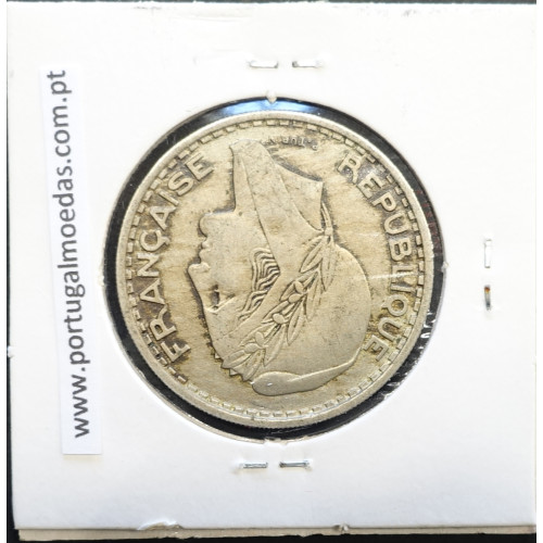 MOEDA DE 100 FRANCOS CUPRO-NÍQUEL 1950 - ARGÉLIA - KRAUSE WORLD COINS ALGERIA KM 93