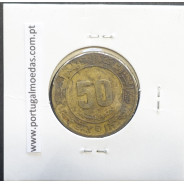 MOEDA DE 50 CÊNTIMOS BRONZE ALUMÍNIO 1975 - ARGÉLIA - KRAUSE WORLD COINS ALGERIA KM 109