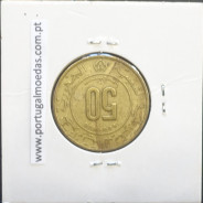 MOEDA DE 50 CÊNTIMOS BRONZE ALUMÍNIO 1980 - ARGÉLIA - KRAUSE WORLD COINS ALGERIA KM 111