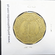 MOEDA DE 10 DINARS BRONZE ALUMÍNIO 1979 - ARGÉLIA - KRAUSE WORLD COINS ALGERIA KM 110