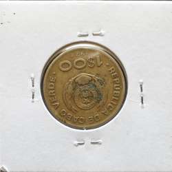 MOEDA DE 1 ESCUDO 1980 LATÃO NÍQUEL - REPÚBLICA DE CABO VERDE - KRAUSE WORLD COINS CAPE VERDE KM17