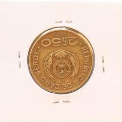 MOEDA DE 2$50 ESCUDO 1977 LATÃO NÍQUEL- REPÚBLICA DE CABO VERDE - KRAUSE WORLD COINS CAPE VERDE KM18