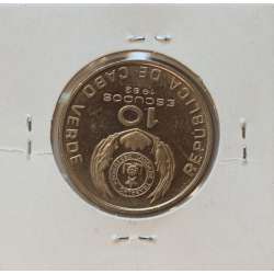 MOEDA DE 10 ESCUDOS 1982 CUPRO- NÍQUEL - REPÚBLICA DE CABO VERDE - KRAUSE WORLD COINS CAPE VERDE KM19
