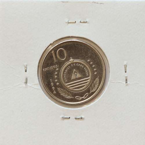 MOEDA DE 10 ESCUDOS 1994 AÇO NIQUELADO - REPÚBLICA DE CABO VERDE - KRAUSE WORLD COINS CAPE VERDE KM29