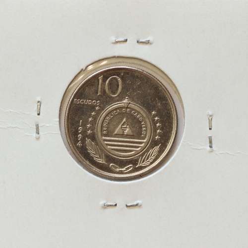 MOEDA DE 10 ESCUDOS 1994 AÇO NIQUELADO - REPÚBLICA DE CABO VERDE - KRAUSE WORLD COINS CAPE VERDE KM41