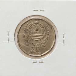 MOEDA DE 20 ESCUDOS 1994 AÇO NIQUELADO - REPÚBLICA DE CABO VERDE - KRAUSE WORLD COINS CAPE VERDE KM30