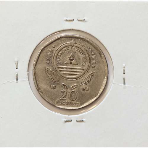 MOEDA DE 20 ESCUDOS 1994 AÇO NIQUELADO - REPÚBLICA DE CABO VERDE - KRAUSE WORLD COINS CAPE VERDE KM30