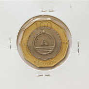 MOEDA DE 100 ESCUDOS 1994 BIMETÁLICA - REPÚBLICA DE CABO VERDE - KRAUSE WORLD COINS CAPE VERDE KM40A