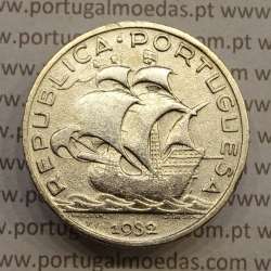 MOEDA 5$00 ESCUDOS "CINCO ESCUDOS" PRATA 1932 (BC+) -  REPÚBLICA PORTUGUESA MOEDA 5$00 ESCUDOS "CINCO ESCUDOS" PRATA 1932 (BC+) -  REPÚBLICA PORTUGUESA
