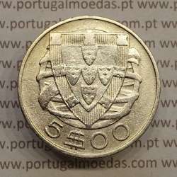 MOEDA 5$00 ESCUDOS "CINCO ESCUDOS" PRATA 1932 (BC+) -  REPÚBLICA PORTUGUESA