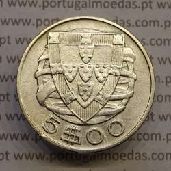 MOEDA 5$00 ESCUDOS "CINCO ESCUDOS" PRATA 1933 (MBC) -  REPÚBLICA PORTUGUESA