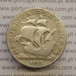 MOEDA 5$00 ESCUDOS "CINCO ESCUDOS" PRATA 1933 (BC) -  REPÚBLICA PORTUGUESA MOEDA 5$00 ESCUDOS "CINCO ESCUDOS" PRATA 1933 (BC) -  REPÚBLICA PORTUGUESA