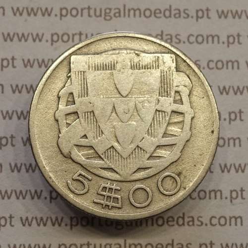MOEDA 5$00 ESCUDOS "CINCO ESCUDOS" PRATA 1933 (BC) -  REPÚBLICA PORTUGUESA