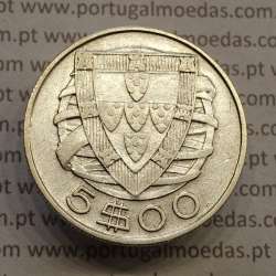 MOEDA 5$00 ESCUDOS "CINCO ESCUDOS" PRATA 1934 (MBC-) -  REPÚBLICA PORTUGUESA