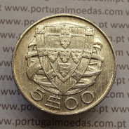 MOEDA 5$00 ESCUDOS "CINCO ESCUDOS" PRATA 1940 (MBC) -  REPÚBLICA PORTUGUESA