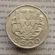 MOEDA 5$00 ESCUDOS "CINCO ESCUDOS" PRATA 1940 (BC) -  REPÚBLICA PORTUGUESA