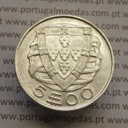 MOEDA 5$00 ESCUDOS "CINCO ESCUDOS" PRATA 1942 (MBC+) -  REPÚBLICA PORTUGUESA