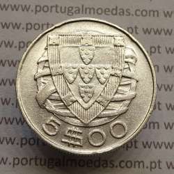 MOEDA 5$00 ESCUDOS "CINCO ESCUDOS" PRATA 1943 (MBC) -  REPÚBLICA PORTUGUESA MOEDA 5$00 ESCUDOS "CINCO ESCUDOS" PRATA 1943 (MBC) -  REPÚBLICA PORTUGUESA