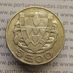 MOEDA 5$00 ESCUDOS "CINCO ESCUDOS" PRATA 1943 (BC) -  REPÚBLICA PORTUGUESA MOEDA 5$00 ESCUDOS "CINCO ESCUDOS" PRATA 1943 (BC) -  REPÚBLICA PORTUGUESA