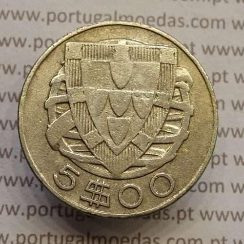 MOEDA 5$00 ESCUDOS "CINCO ESCUDOS" PRATA 1943 (BC) -  REPÚBLICA PORTUGUESA