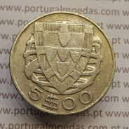 MOEDA 5$00 ESCUDOS "CINCO ESCUDOS" PRATA 1943 (BC) -  REPÚBLICA PORTUGUESA