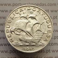 MOEDA 5$00 ESCUDOS "CINCO ESCUDOS" PRATA 1946 (BELA-) -  REPÚBLICA PORTUGUESA