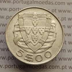 MOEDA 5$00 ESCUDOS "CINCO ESCUDOS" PRATA 1946 (MBC) -  REPÚBLICA PORTUGUESA