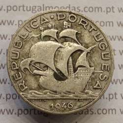 MOEDA 5$00 ESCUDOS "CINCO ESCUDOS" PRATA 1946 (BC) -  REPÚBLICA PORTUGUESA MOEDA 5$00 ESCUDOS "CINCO ESCUDOS" PRATA 1946 (BC) -  REPÚBLICA PORTUGUESA