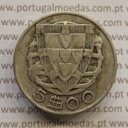 MOEDA 5$00 ESCUDOS "CINCO ESCUDOS" PRATA 1946 (BC) -  REPÚBLICA PORTUGUESA