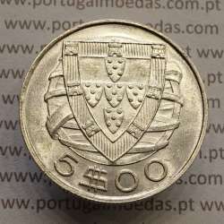 Portugal, silver coin of 5 Escudos 1948, 5$00 1948 silver coin of the Portuguese Republic, (XF/EF), World Coins Portugal KM 581