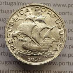 5 escudos 1951 prata, 5$00 1951 prata da República Portuguesa, (Soberba), World Coins Portugal KM 581 5 escudos 1951 prata, 5$00 1951 prata da República Portuguesa, (Soberba), World Coins Portugal KM 581