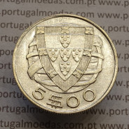 MOEDA 5$00 ESCUDOS "CINCO ESCUDOS" PRATA 1951 (MBC+) -  REPÚBLICA PORTUGUESA